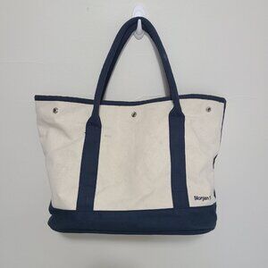 Scarborough & Tweed Morgan Stanley Tote Bag Made in USA Cream Navy